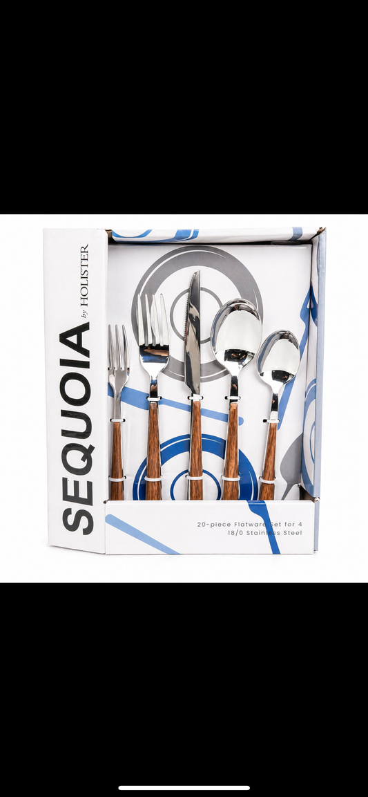 SEQUOIA 20 Piece flatware set  BEECHWOOD