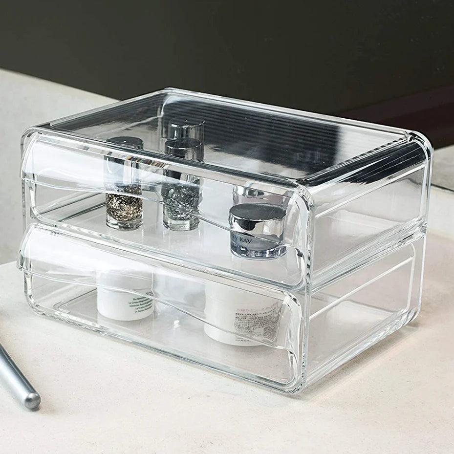 Crystal Clear 2-Drawer Organizer