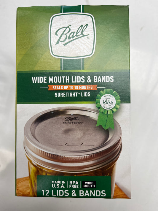 Wide Mouth Lids With Bands 12S