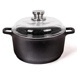 BergHOFF EuroCAST Cast Aluminum Nonstick 11" Stockpot 7qt., Glass Lid