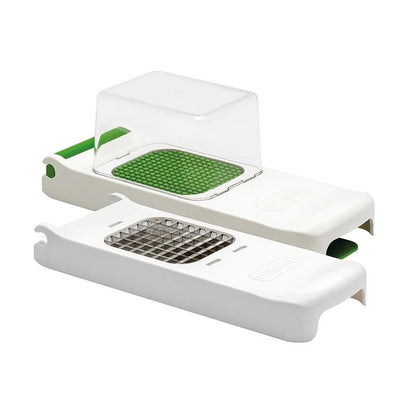 ALLIGATOR TWO IN ONE CHOPPER SET WITH DUAL GRIDS 6X6MM AND 12X12MM BPA FREE KITCHEN CHOPPER AND CHIPPER