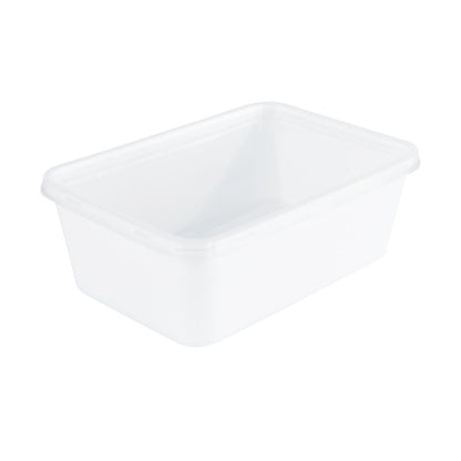 Rectangle Containers 34oz White (8 Count)