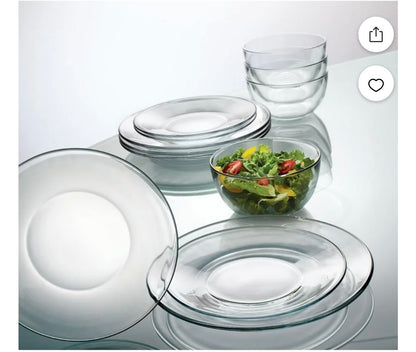 ANCHOR HOCKING 12pc dinnerware set ￼