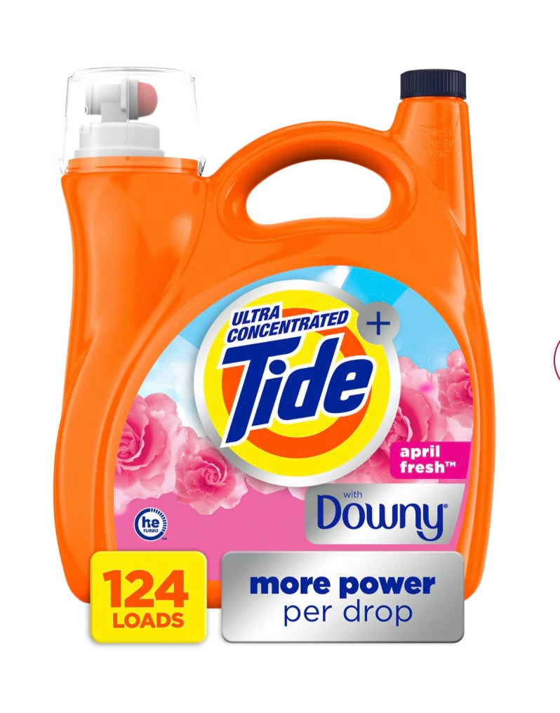 Tide + Downy Liquid Laundry Detergent - April Fresh, 124 loads/159 oz.