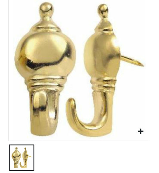 Ook push pin hangers brass 3pk￼