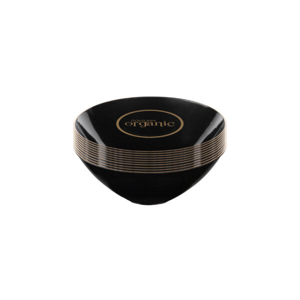 Organic Black Gold Rim Bowls 6 oz (10 count)