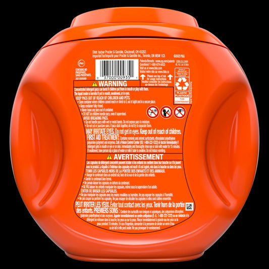 Tide PODS laundry detergent pacs 3-in-1 Stain Remover Odor Fighter Color Protector HE compatible Original Scent - 57ct