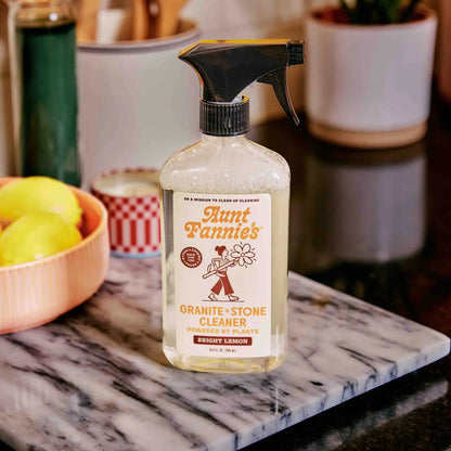 AUNT FANNIES granite plus stone cleaner, bright lemon ￼￼