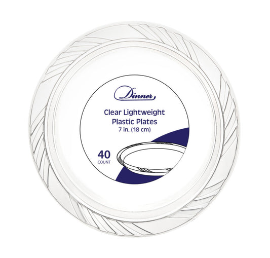 Clear Plastic Plates 7” 40 count