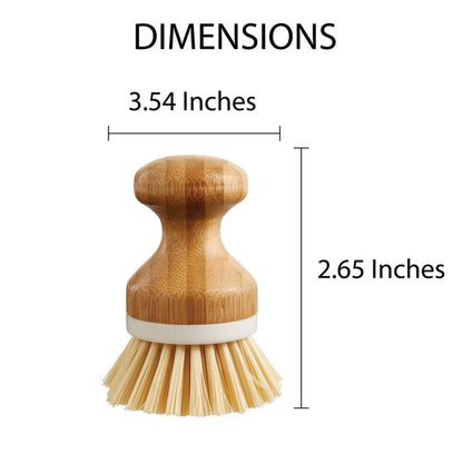 HIC Kitchen Bamboo Handle Dishwashing Vegetable Brush