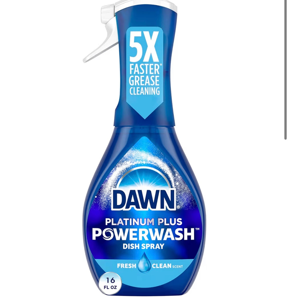 DAWN Platinum Powerwash Dish Spray, Dish Soap, Fresh Scent, 16oz