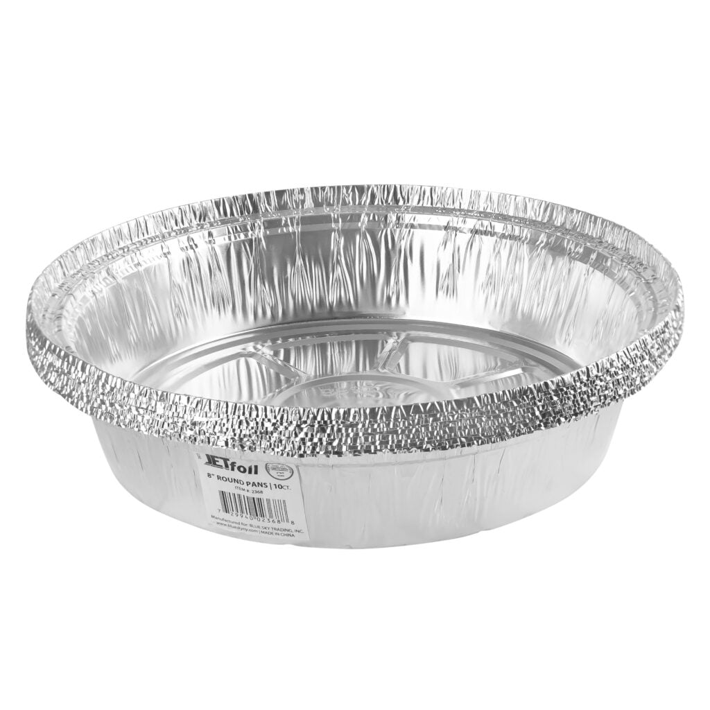 Round 8” Aluminum Pans (10 Count)