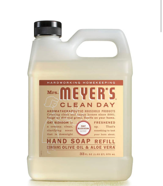 Mrs. Myers hand soap, refill oat Blossom scent