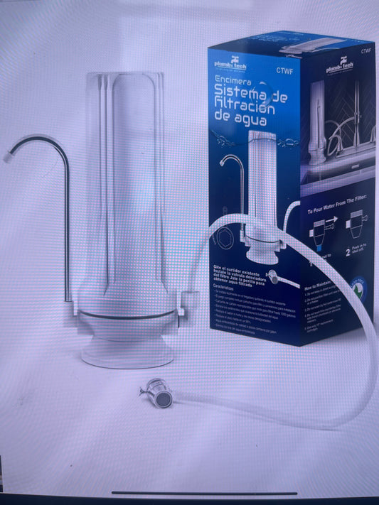 Plumbing teach Countertop water filter system complete unit