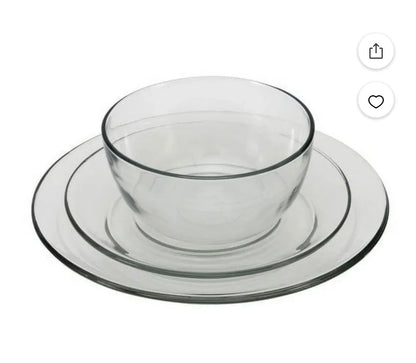 ANCHOR HOCKING 12pc dinnerware set ￼