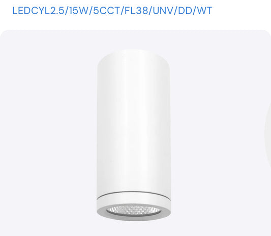 Luxrite LR43720 2.5" CYLINDER SYSTEM - 5 CCT SELECTABLE DUAL DIMMING/UNIVERSAL VOLTAGE