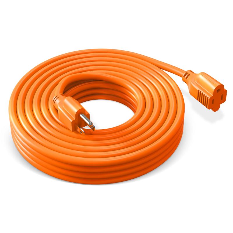 100 FT Outdoor Extension Cord, 16-3 SJT, Orange