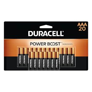 Duracell Coppertop AAA Batteries with Power Boost Ingredients, 20 Count (Pack of 1) Triple A Battery with Long-Lasting Power, Alkaline AAA Battery for Household and Office Devices