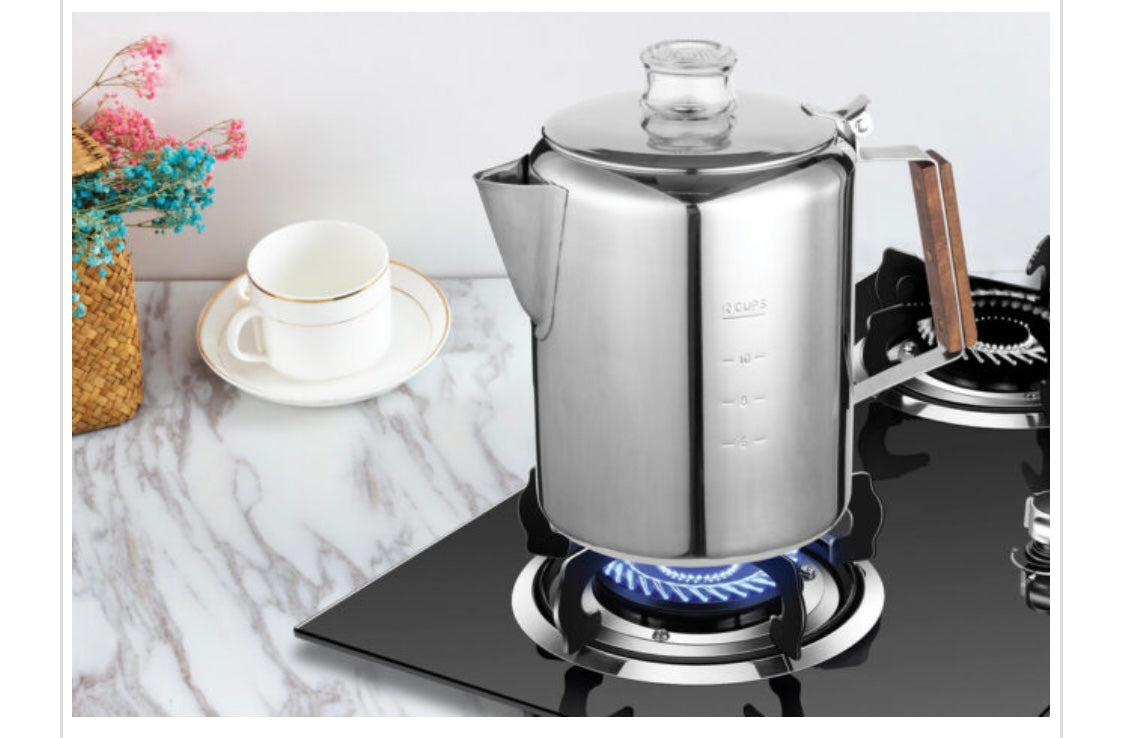 TOPS PERC-STOVE TOP-STAINLESS STEEL 12 CUP