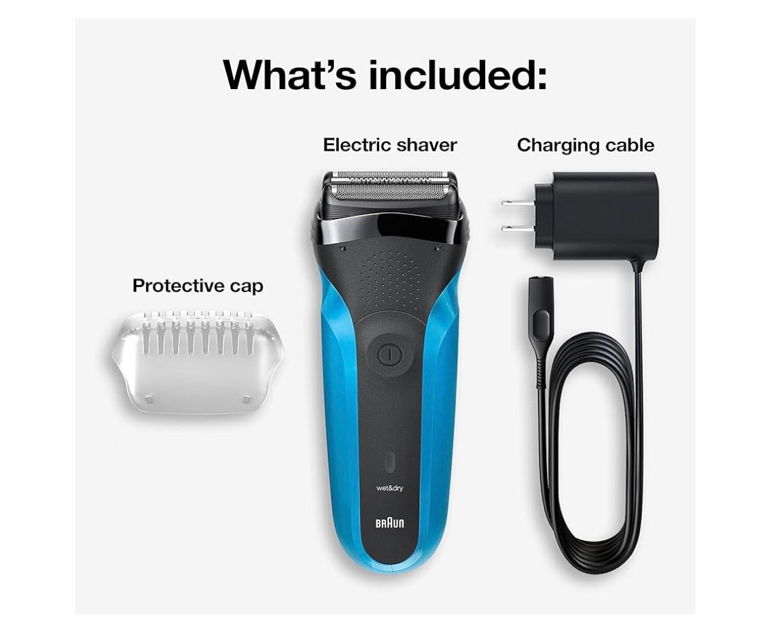 Braun Electric Razor for Men, Series 3 310s Electric Foil Shaver, Rechargeable, Wet & Dry
