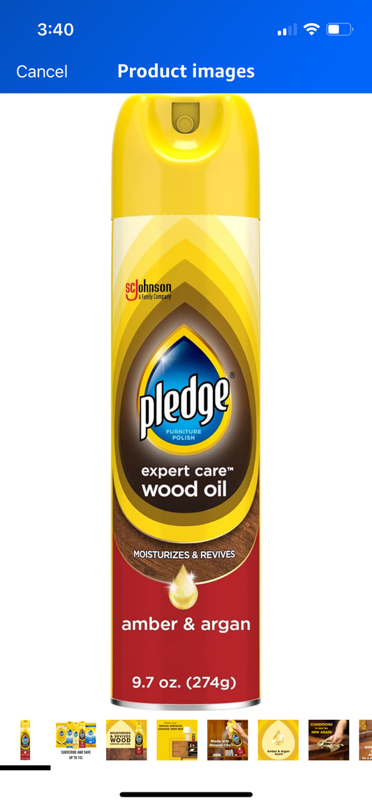 Pledge expert care, wood oil