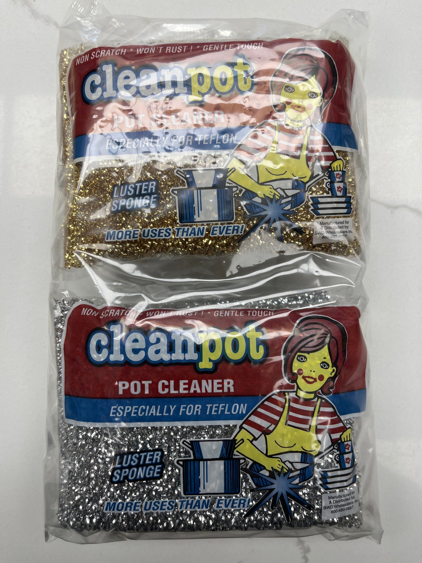 Clean Pot 4 pk. gold/silver