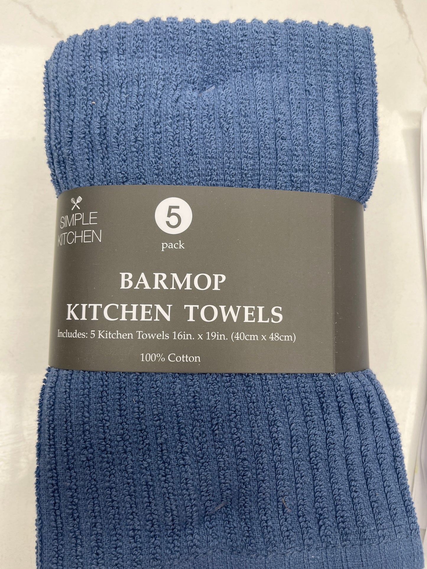 Kitchen towels 5 pack blue