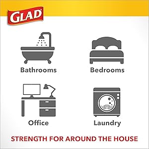 Glad OdorShield Small Drawstring Trash Bags - Febreze Beachside Breeze - 4 Gallon - 34 Count