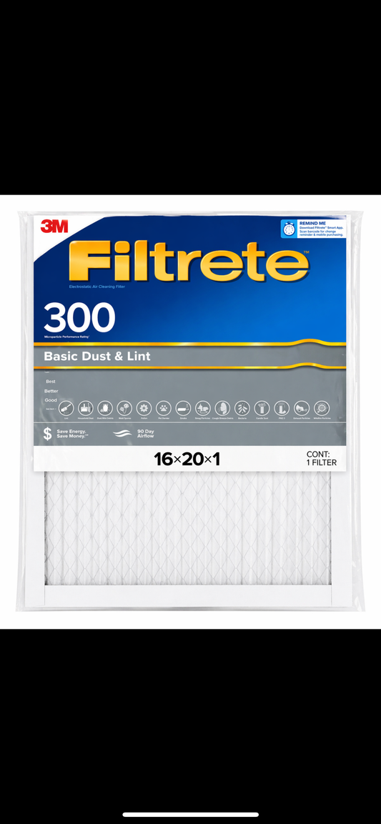 AIR COND FILTER-CENTRAL AIR 16x20x1