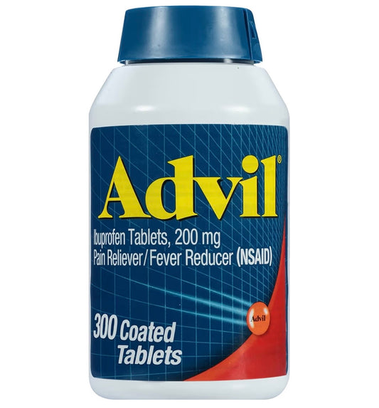 Advil Pain Reliever and Fever Reducer, Pain Relief Medicine with Ibuprofen 200mg for Headache, Backache, Menstrual Pain and Joint Pain Relief - 300 Coated Tablets