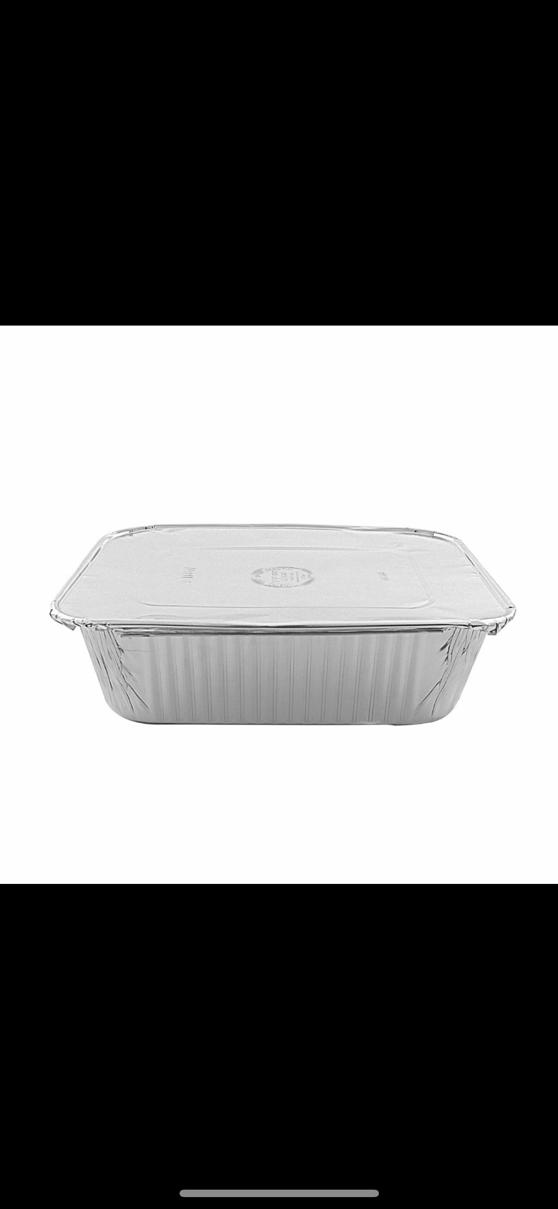 Oblong 5lb. Pan With Lids Aluminum Pans (4 Count) 1844