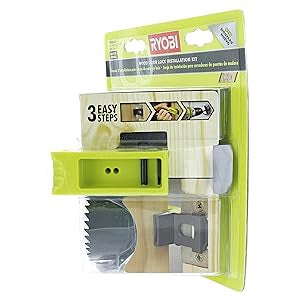 Ryobi A99DLK3 3-Step Wood Door Lock Installation Kit with Auto-Strike Locator for Deadbolts and Locksets