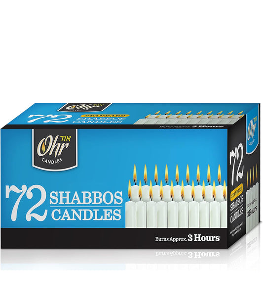 shabbos candles standard 72