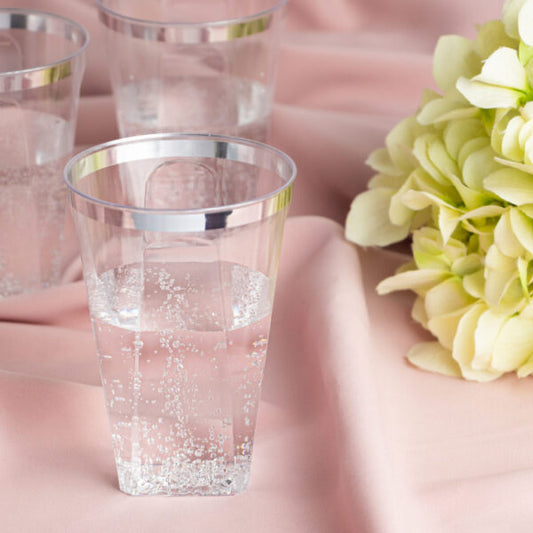 10oz Silver Rim Tumblers (20 Count)