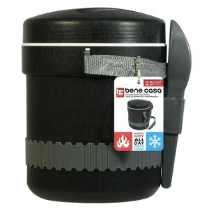 Bene Casa 2.5 Liter 3 Compartment Food Thermo With Adjustable Strap