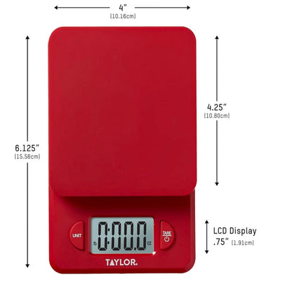 Taylor Compact Digital Scale (Red)
