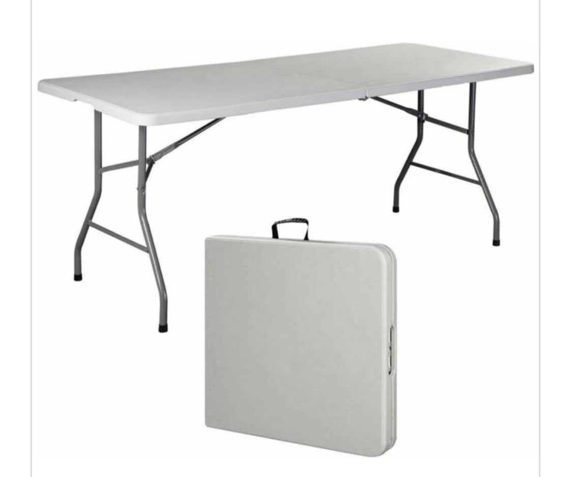 TABLE/FOLD IN HALF-PLASTIC- 30 x 72