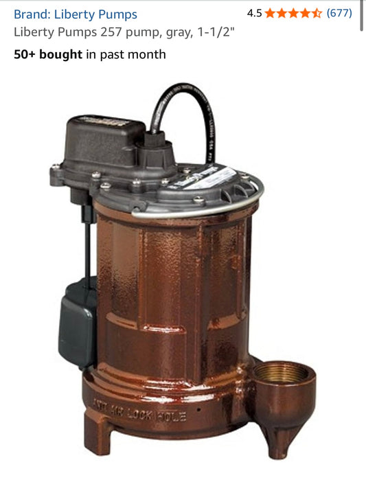 Liberty pump sump pump