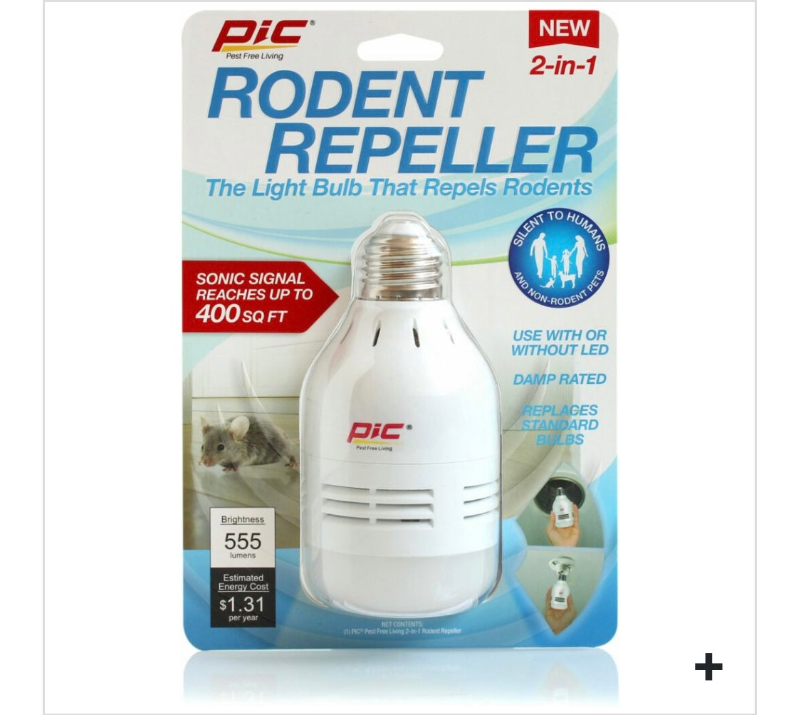 PIC-RODENT REPELLER LED BULB 9w=65w