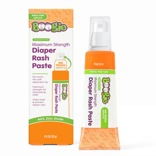 Boogie Maximum Strength Diaper Rash Cream, Fragrance-Free, 4 fl oz with Spatula Applicator