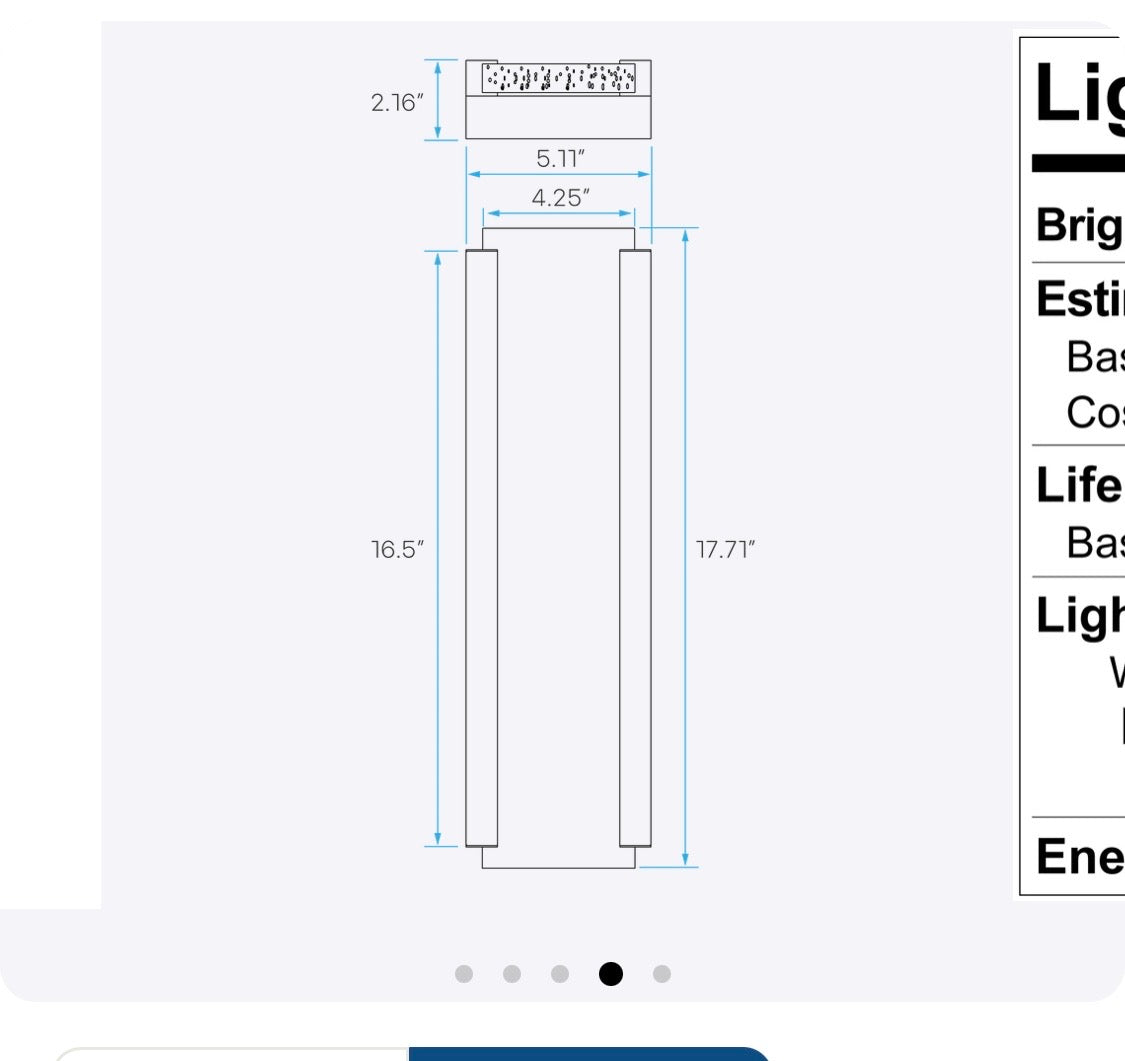 Luxrite LR40391 17" BUBBLE GLASS DESIGNER WALL SCONCE - CCT SELECTABLE