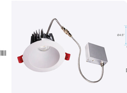 LR24930￼4" DEEP REGRESSED 5CCT INTERCHANGEABLE CANLESS SPOTLIGHT LED
