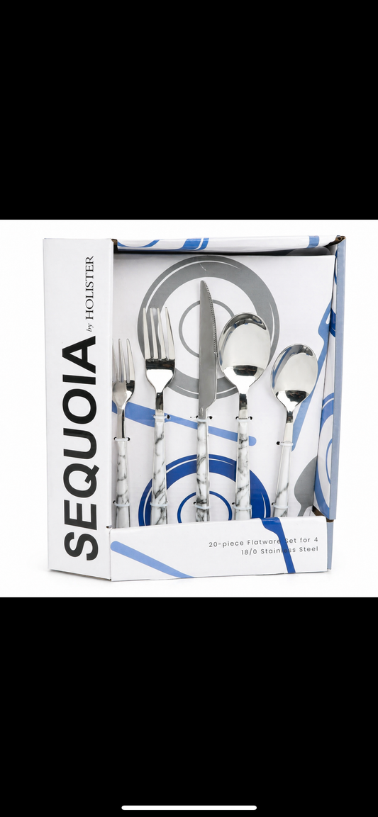 SEQUOIA 20 Piece flatware set  MARBLE