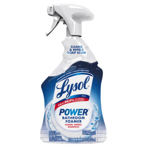 Lysol Power Bathroom Cleaner Spray Island Breeze Scent, 32 Ounce