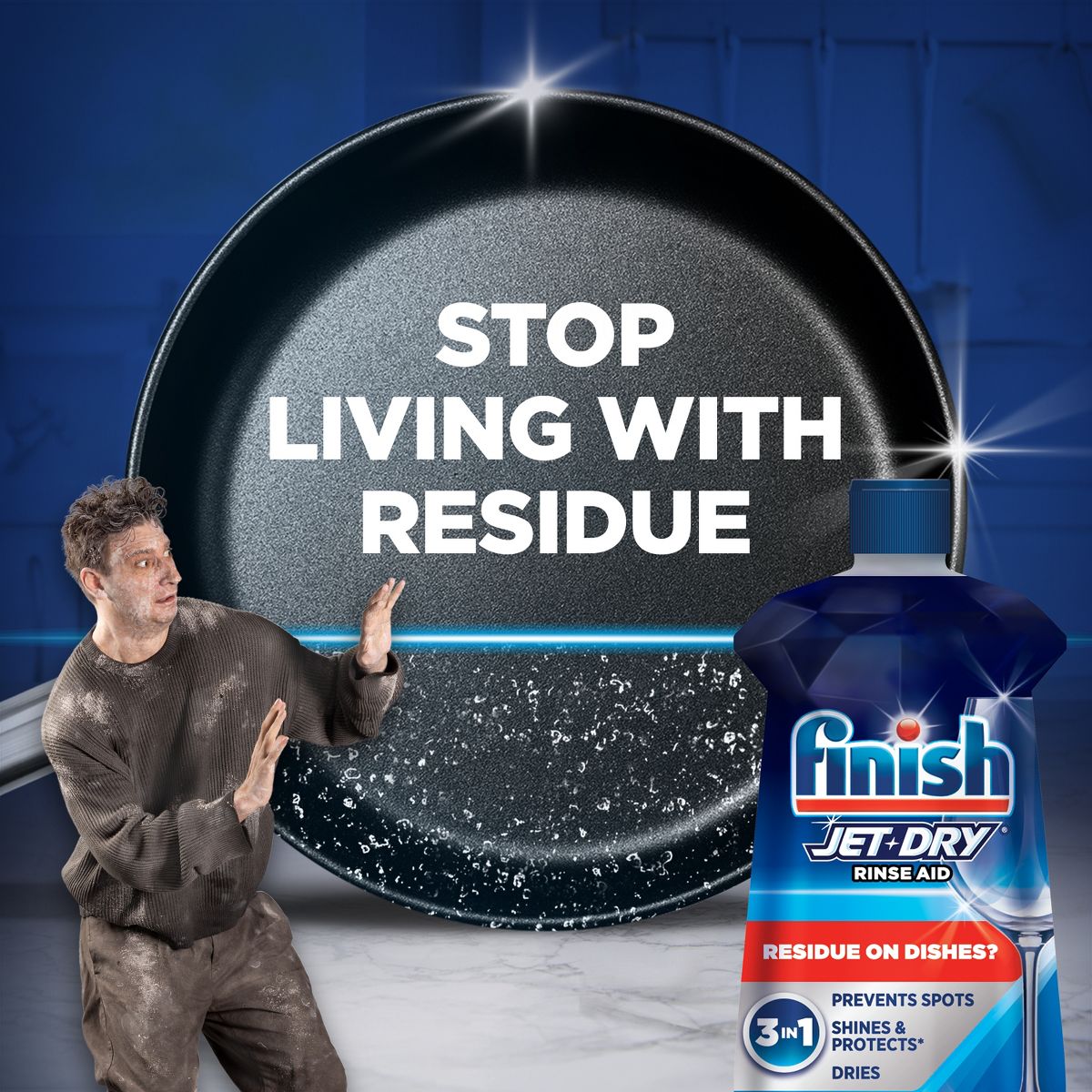 Finish Jet-Dry Rinse Aid, Dishwasher Rinse & Drying Agent - 8.45 fl oz: Plastic Bottle, Aluminum-Free, Unscented Liquid