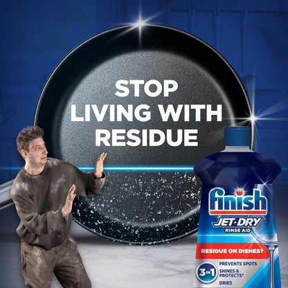 Finish Jet-Dry Rinse Aid, Dishwasher Rinse & Drying Agent - 8.45 fl oz: Plastic Bottle, Aluminum-Free, Unscented Liquid