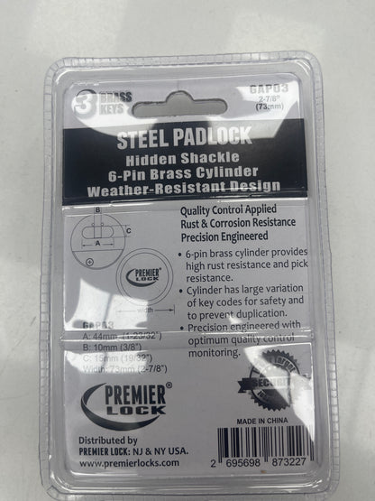 Steel padlock