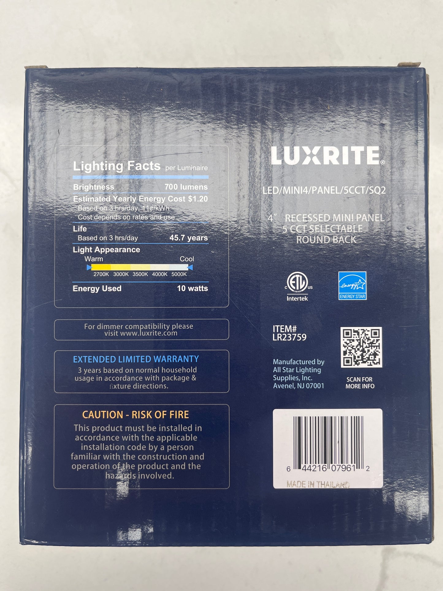 Luxrite LR23759 4” mini Panel