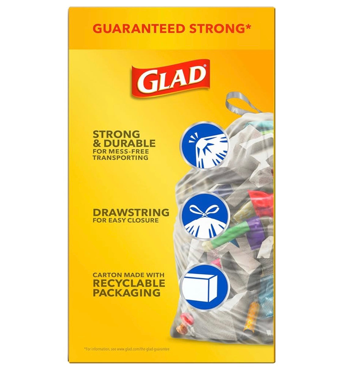 GLAD Recycle Kitchen Clear 13 Gallon bags