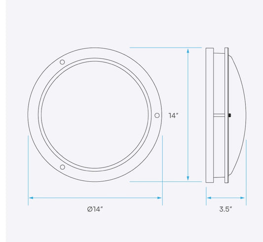 Luxrite LR23282 14 inch LED chrome fixture ￼